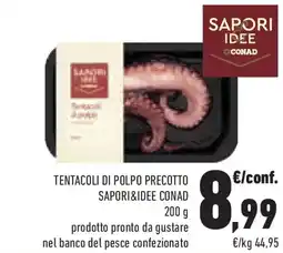 Conad Superstore Tentacoli di polpo precotto SAPORI&IDEE CONAD offerta