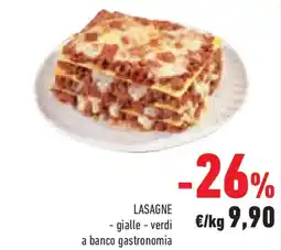 Conad Superstore LASAGNE gialle, verdi a banco gastronomia offerta