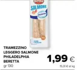 Oasi Tramezzino leggero salmone philadelphia BERETTA offerta