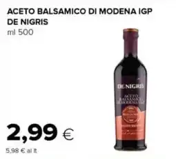 Oasi Aceto balsamico di modena igp DE NIGRIS offerta