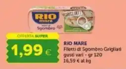 Oasi RIO MARE Filetti di Sgombro Grigliati offerta