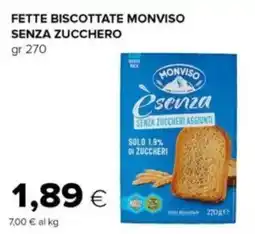 Oasi Fette biscottate monviso senza zucchero offerta