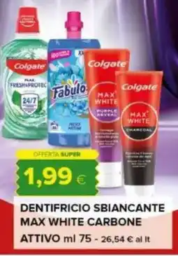 Oasi Colgate dentifricio sbiancante max white carbone attivo offerta