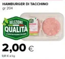 Tigre Hamburger di tacchino offerta
