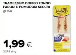 Tigre Tramezzino doppio tonno parodi e pomodori secchi offerta