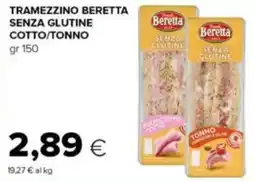 Tigre Tramezzino beretta senza glutine cotto/tonno Beretta offerta
