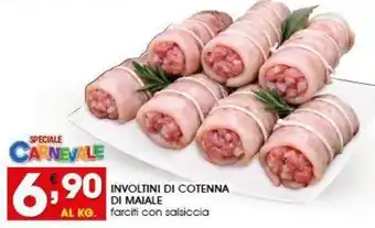 Involtini di cotenna di maiale farciti con salsiccia
