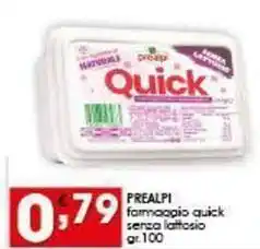 Iper Pellicano PREALPI farmaggio quick senza lattosio offerta