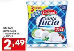 Iper Pellicano GALBANI santa lucia mozzarella tris offerta