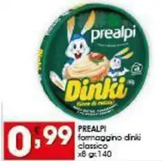 Iper Pellicano PREALPI formaggino dinki classico x8 offerta