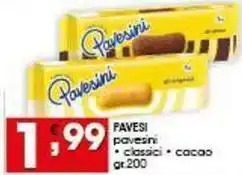 Iper Pellicano PAVESI pavesini classici, cacao offerta