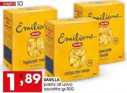 Iper Pellicano BARILLA pasta all'uovo offerta
