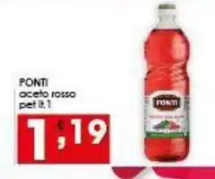 Iper Pellicano PONTI aceto rosso offerta