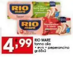 Iper Pellicano RIO MARE tonno olio evo, peperoncino offerta