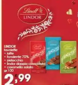 Iper Pellicano LINDOR tavolette, latte offerta