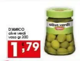 Iper Pellicano D'AMICO olive verdi vaso offerta