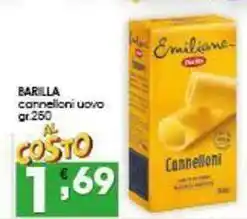 Iper Pellicano BARILLA cannelloni uovo offerta