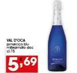Iper Pellicano VAL D'OCA prosecco blu millesimato doc offerta