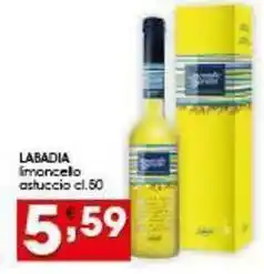 Iper Pellicano LABADIA limoncelo astuccio offerta
