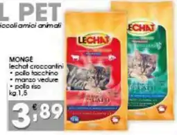 Iper Pellicano MONGE lechat croccantini, pollo tacchino offerta