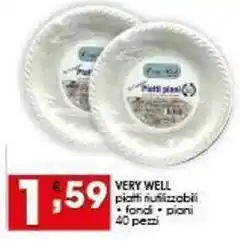 Iper Pellicano VERY WELL piatti offerta