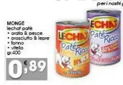 Iper Pellicano MONGE lechat pate, orata & pesce offerta
