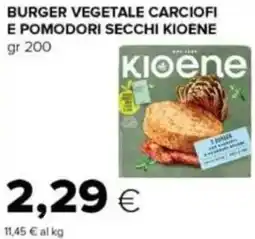 Tigre Burger vegetale carciofi e pomodori secchi KIOENE offerta