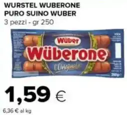 Tigre Wurstel wuberone puro suino WUBER offerta