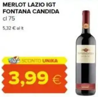 Tigre Merlot lazio igt fontana candida offerta