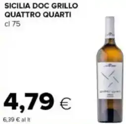 Tigre Sicilia doc grillo quattro quarti offerta