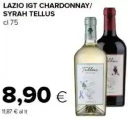 Tigre Lazio igt chardonnay/ syrah TELLUS offerta