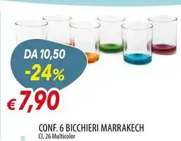 Galassia Conf. 6 bicchieri marrakech offerta