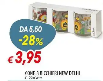 Conf. 3 bicchieri new delhi