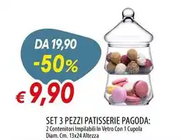 Galassia Set 3 pezzi patisserie pagoda offerta