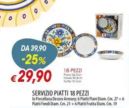 Galassia Servizio piatti 18 pezzi offerta