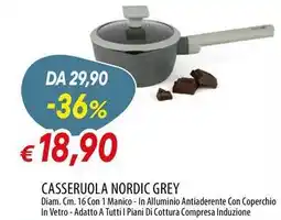 Galassia Casseruola nordic grey offerta