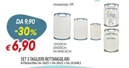 Galassia Set 3 taglieri rettangolari offerta