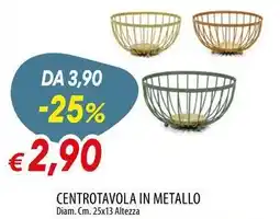 Galassia Centrotavola in metallo offerta