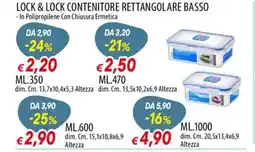 Galassia Lock & lock contenitore rettangolare basso offerta