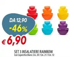 Galassia Set 3 insalatiere rainbow offerta