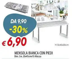 Galassia Mensola bianca con piedi offerta