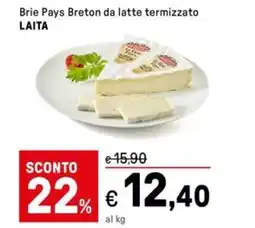 Iper La Grande Brie Pays Breton da latte termizzato LAITA offerta