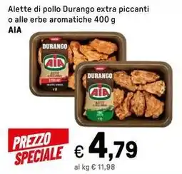 Iper La Grande Alette di pollo Durango extra piccanti o alle erbe aromatiche AIA offerta