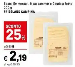 Iper La Grande Edam, Emmental, Maasdammer o Gouda a fette FRIESLAND CAMPINA offerta