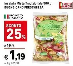 Iper La Grande Insalata Mista Tradizionale BUONGIORNO FRESCHEZZA offerta