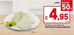 Iper La Grande Ricotta vaccina Colfiorito GRUPPO GRIFO AGROALIMENTARE offerta