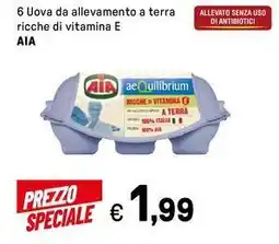 Iper La Grande 6 Uova da allevamento a terra ricche di vitamina E AIA offerta
