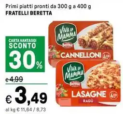 Iper La Grande Primi piatti pronti FRATELLI BERETTA offerta
