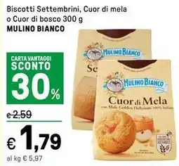 Iper La Grande Biscotti Settembrini, Cuor di mela o Cuor di bosco MULINO BIANCO offerta