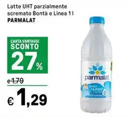 Iper La Grande Latte UHT parzialmente scremato Bontà e Linea PARMALAT offerta